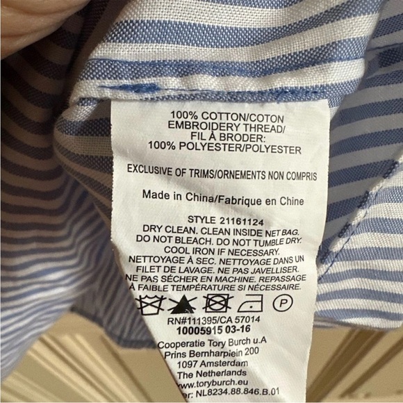 Tory Burch Madison peasant‎ blouse embroidered top size 6 - Picture 11 of 11